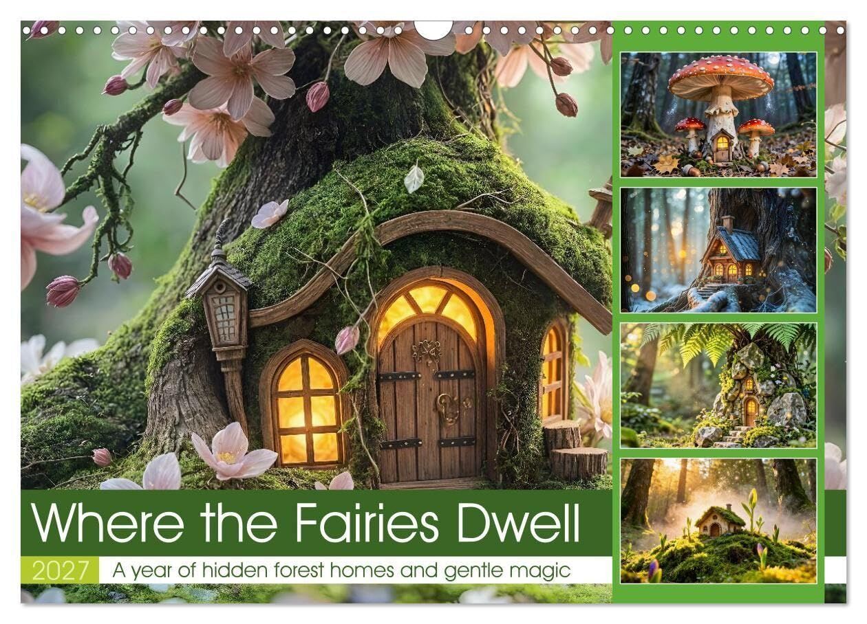 Where the Fairies Dwell - A year of hidden forest homes and gentle magic (Wall Calendar 2027 DIN A3 landscape), CALVENDO 12 Month Wall Calendar