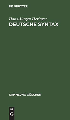 Deutsche Syntax (Sammlung Göschen, 1246/1246A)