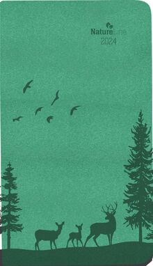 Taschenkalender Nature Line Forest 2024 - Taschen-Kalender 9x15,6 cm - 1 Woche 2 Seiten - 128 Seiten - Umwelt-Kalender - mit Hardcover - Alpha Edition