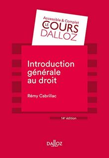 Introduction générale au droit : 2021