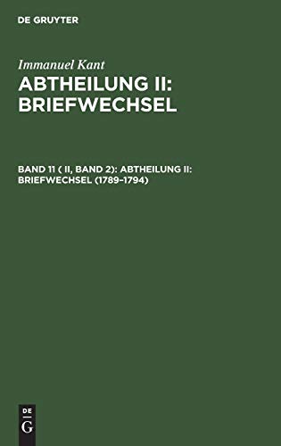 1789–1794 (Abtheilung II: Briefwechsel)