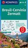 KOMPASS Wanderkarte Breuil-Cervinia, Zermatt: 4in1 Wanderkarte 1:50000 mit Aktiv Guide und Detailkarten inklusive Karte zur offline Verwendung in der ... Skitouren. (KOMPASS-Wanderkarten, Band 87)