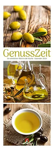 GenussZeit Kalender 2024, Triplet-Wandkalender im Hochformat (24x66 cm) - Lifestyle-, Küchen-Kalender für Gourmets, Hobbyköche und Genießer