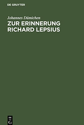 Zur Erinnerung Richard Lepsius