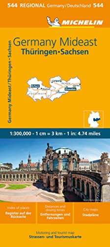 Michelin Travel Publications Michelin Thüringen, Sachsen, Straßen- Und Tourismuskarte 1, 300.000 (Michelin Regionalkarten)