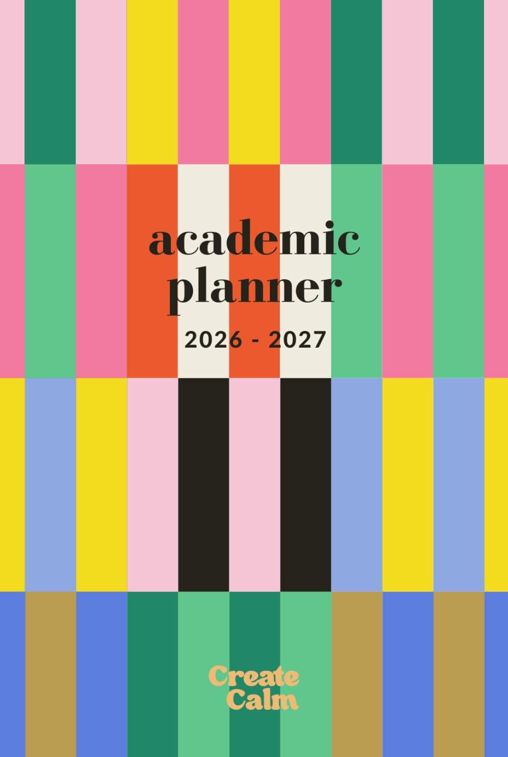 26-27 Academic Planner: Modern Stripes | Small College/School Organizer July 2026 - July 2027 | Weekly & Monthly