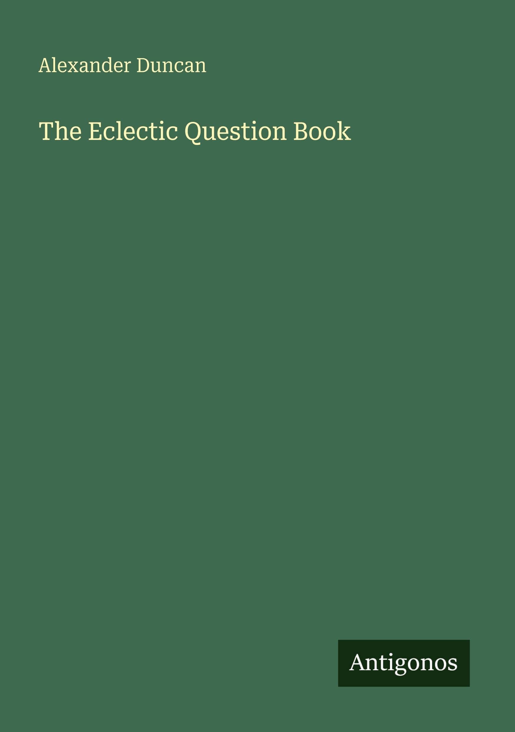 The Eclectic Question Book