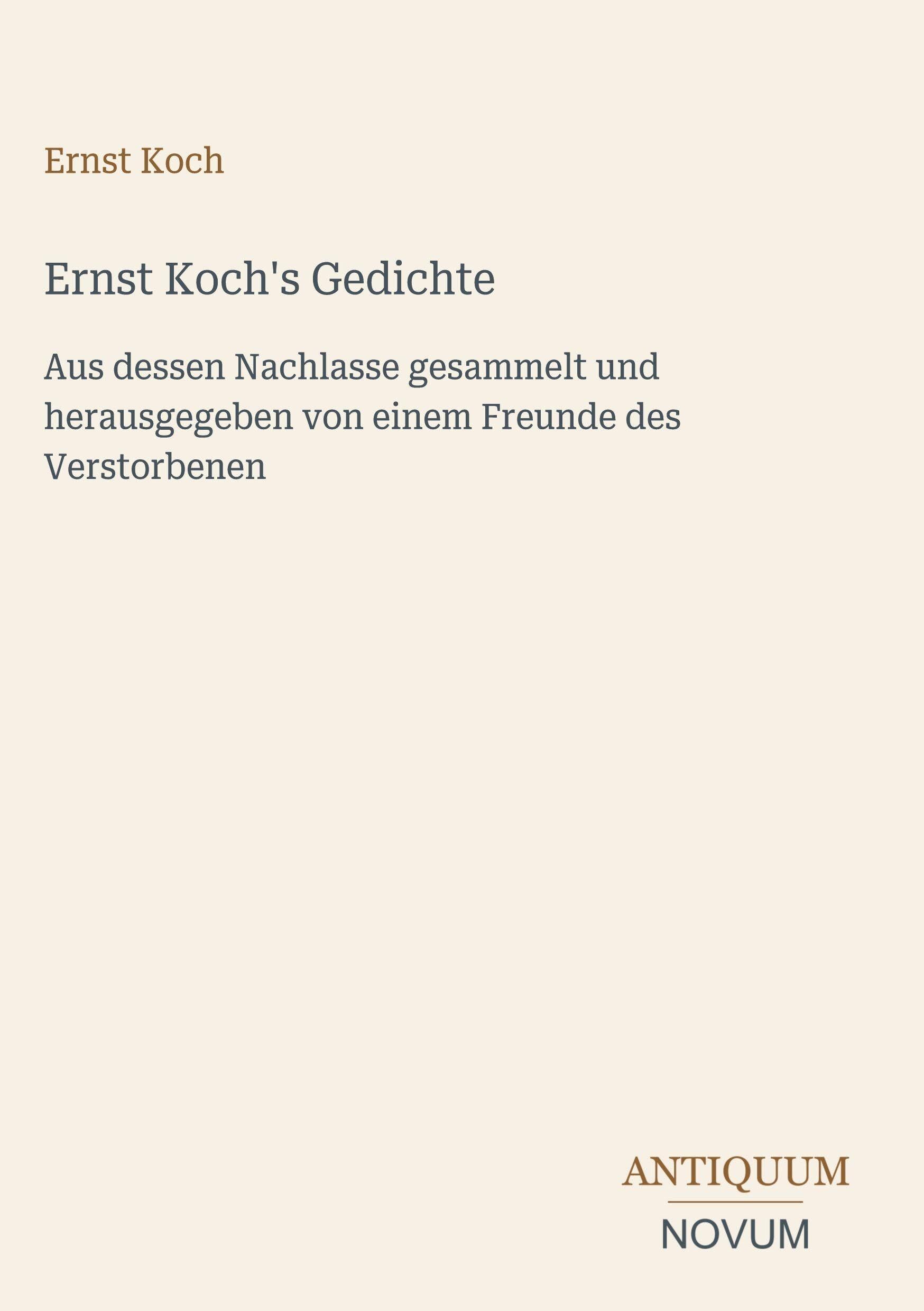 Ernst Koch's Gedichte