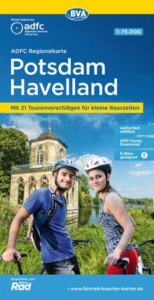 ADFC-Regionalkarte Potsdam Havelland, 1:75.000, mit Tagestourenvorschlägen, reiß- und wetterfest, E-Bike-geeignet, GPS-Tracks-Download (ADFC-Regionalkarte 1:75000)