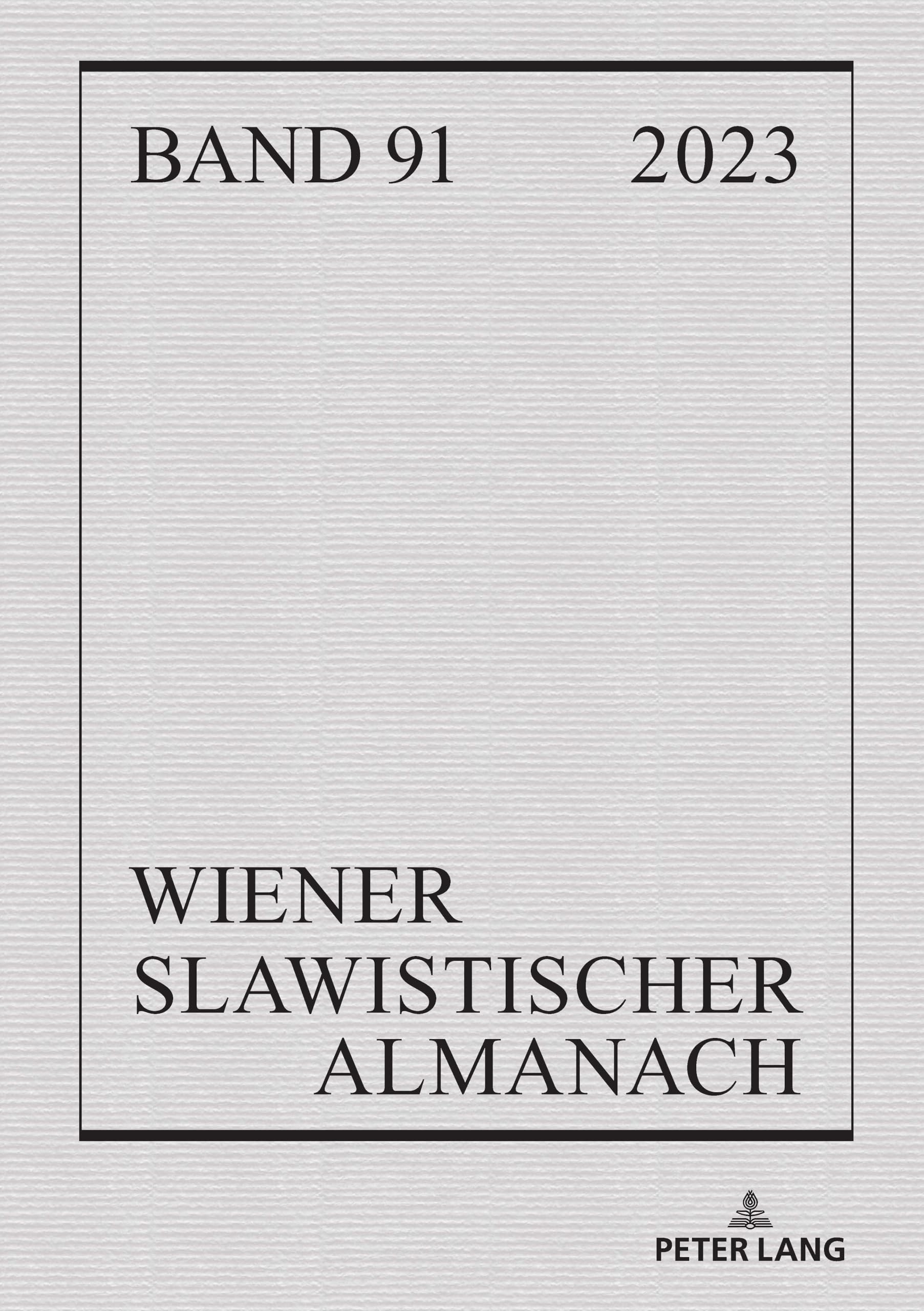 Wiener Slawistischer Almanach Band 91/2023: DE