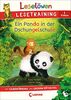 Leselöwen Lesetraining 1. Klasse - Ein Panda in der Dschungelschule: mit Silbenfärbung und großem Rätselteil - Erstlesebuch zum Schulstart mit Rätseln für Kinder ab 6 Jahren