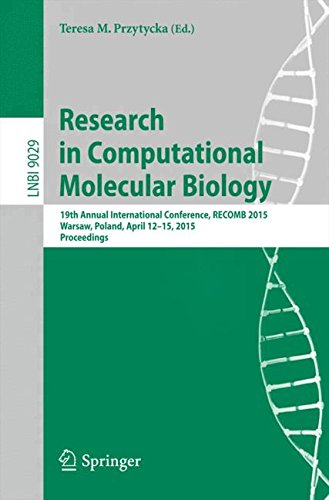 Przytycka, Teresa M. Research In Computational Molecular Biology (Lecture Notes In Computer Science)