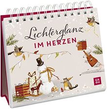 Lichterglanz im Herzen: Kleines Spiralbuch zum Aufstellen mit liebevollen Gedanken für die Adventszeit