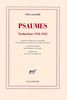 Psaumes : traductions 1918-1953
