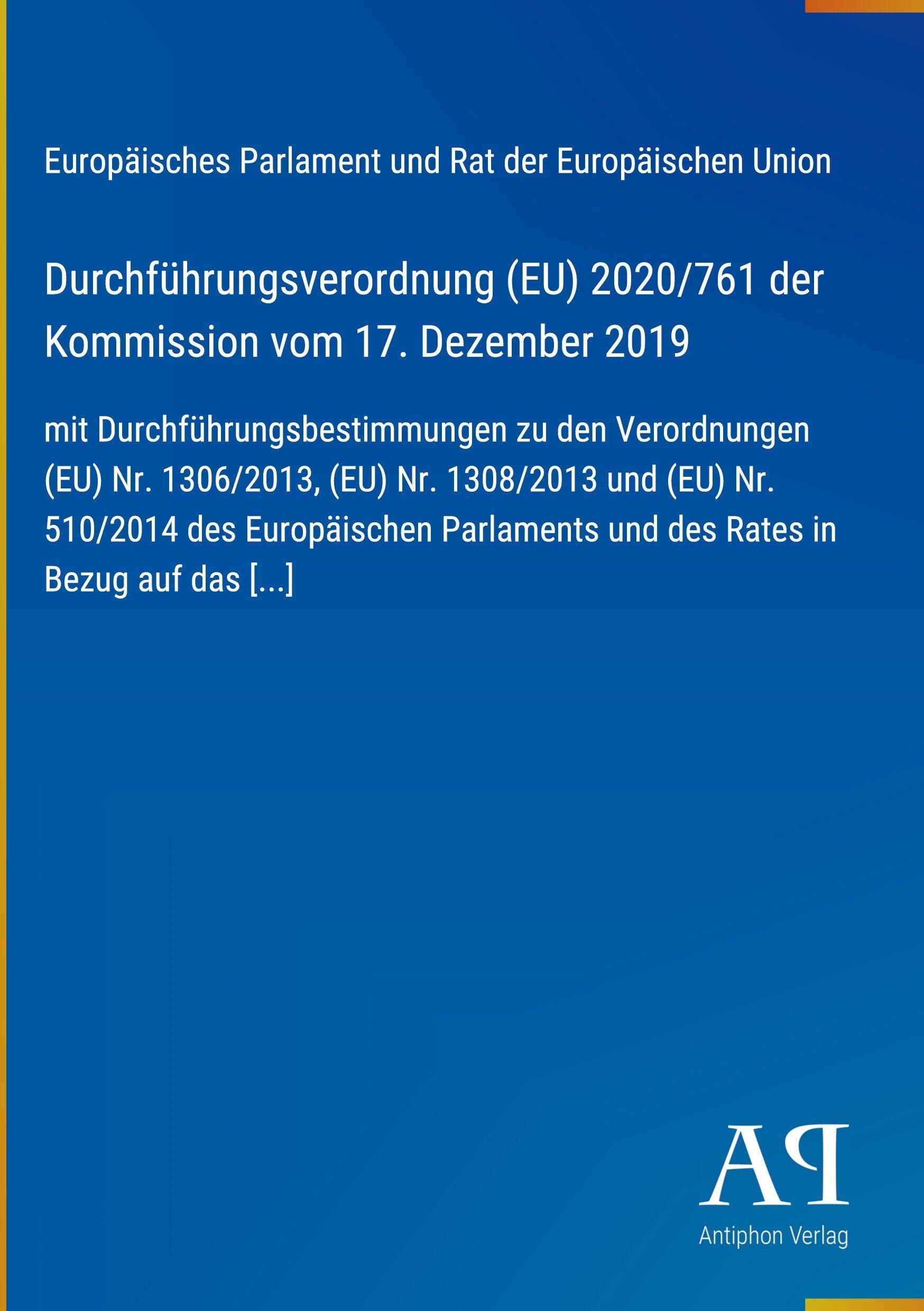 Durchführungsverordnung (EU) 2020/761 der Kommission vom 17. Dezember 2019