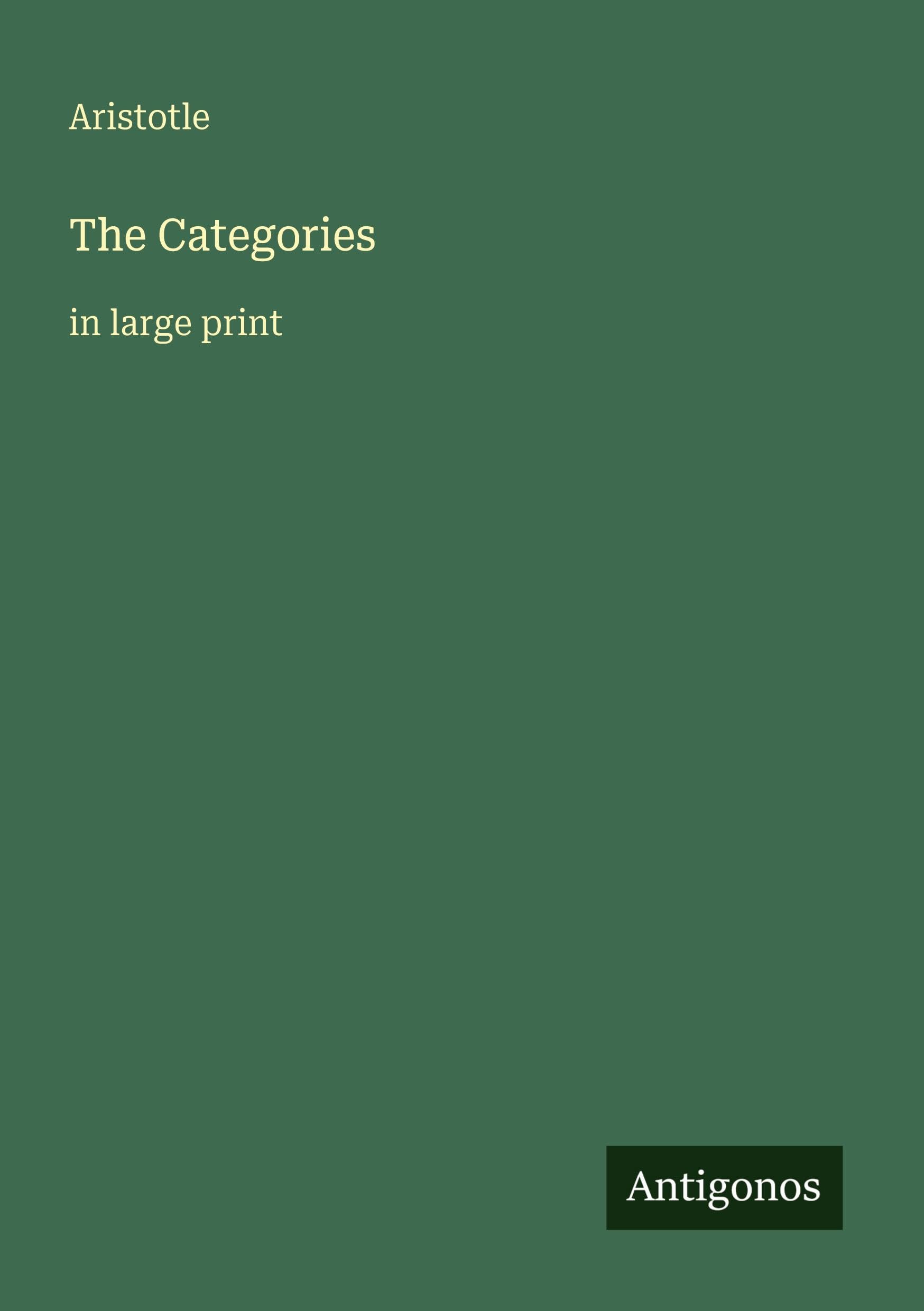 The Categories: in large print