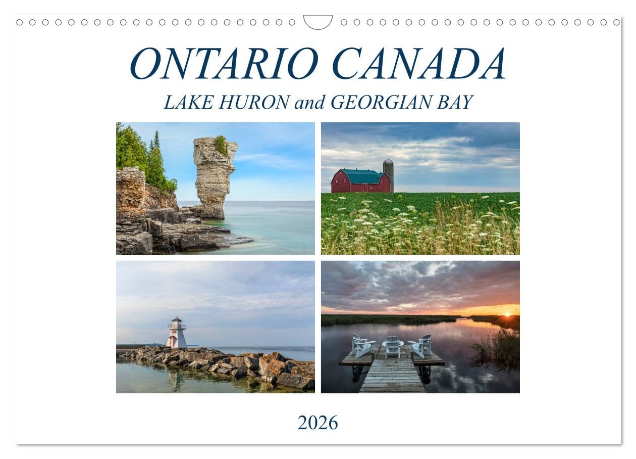Ontario Canada, Lake Huron and Georgian Bay (Wall Calendar 2026 DIN A3 landscape), CALVENDO 12 Month Wall Calendar: Amazing sunsets, romantic bays and ... around the world to this part of Ontario.