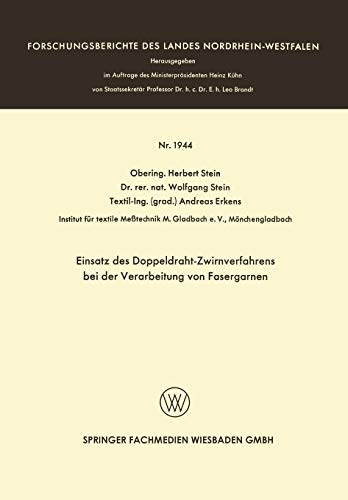 Einsatz des Doppeldraht-Zwirnverfahrens bei der Verarbeitung von Fasergarnen