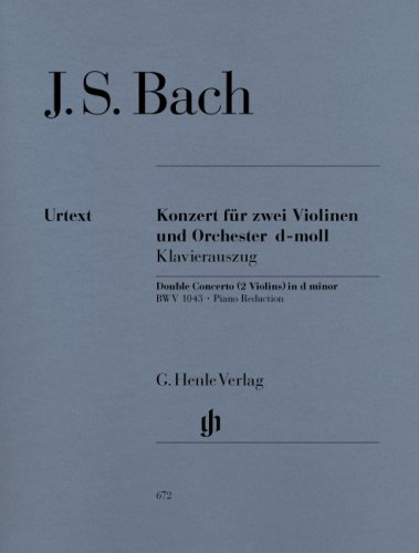 Konzert d-Moll BWV 1043 für 2 Vl und Orchester. 2 Violinen, Klavier