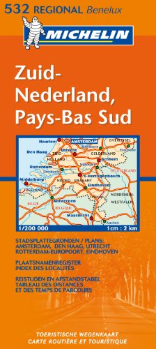 Michelin Map Netherlands: South 532 (Michelin kaart - Regionaal Benelux)