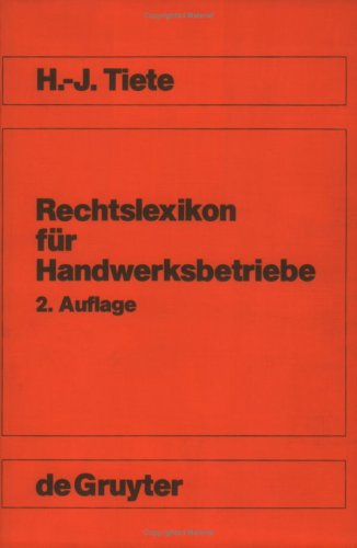 Rechtslexikon für Handwerksbetriebe