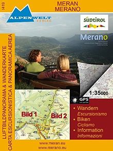 Wanderkarte & Luftbildpanoramakarte Meran