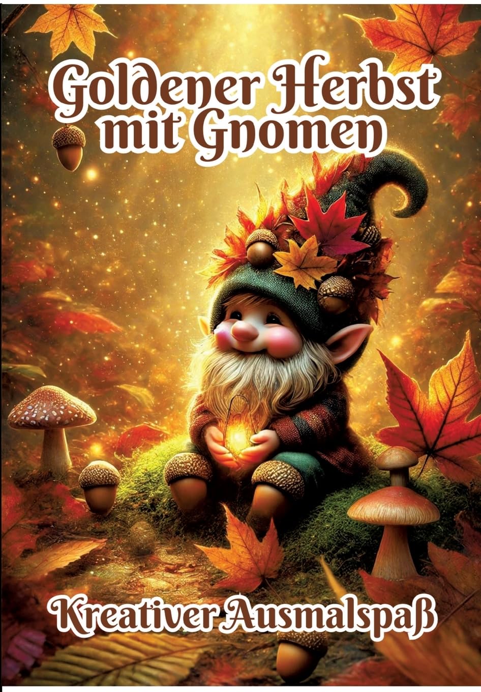 Goldener Herbst mit Gnomen: Kreativer Ausmalspaß