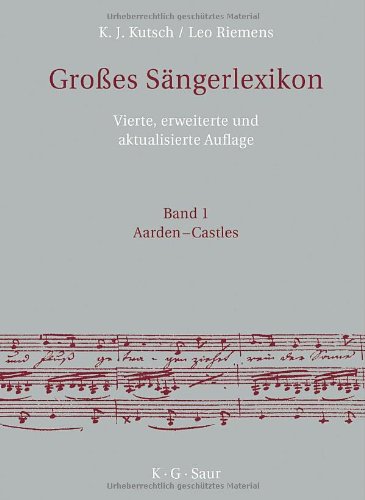 Großes Sängerlexikon