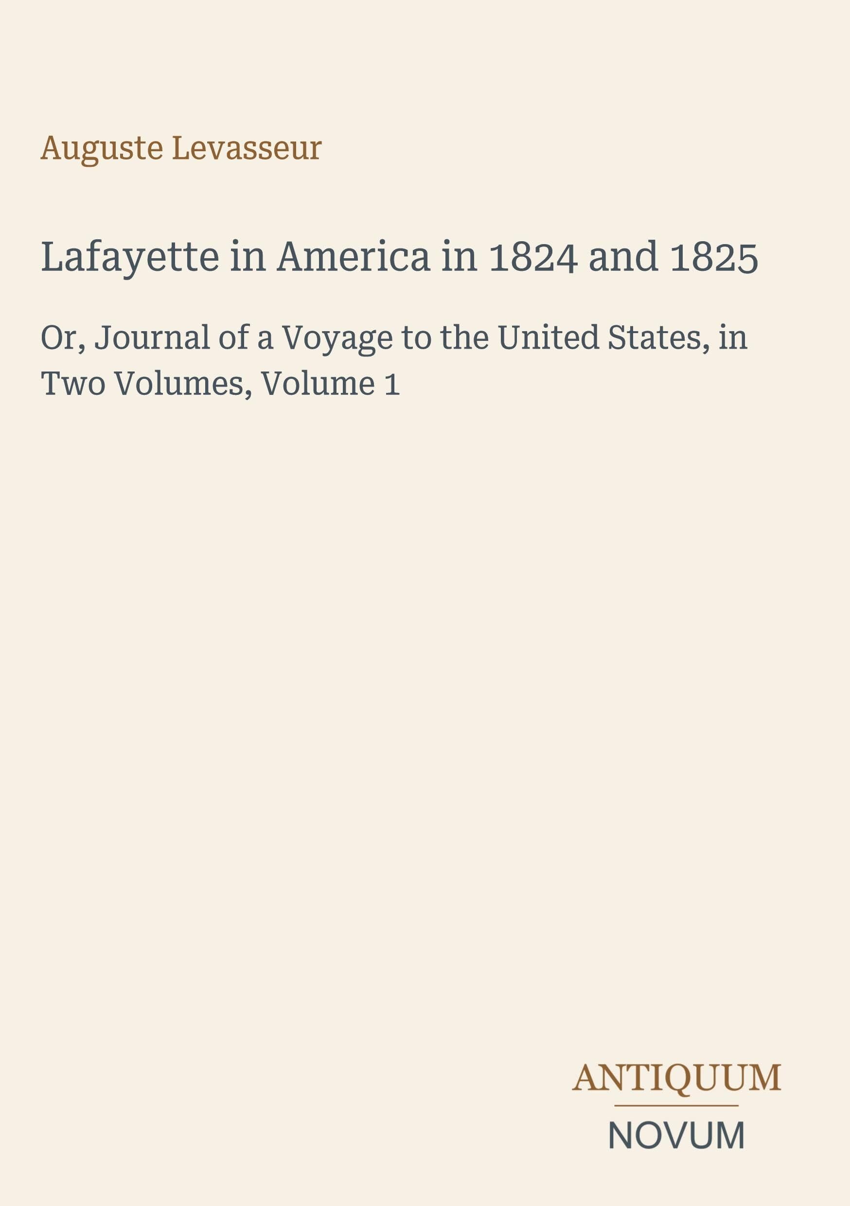 Lafayette in America in 1824 and 1825