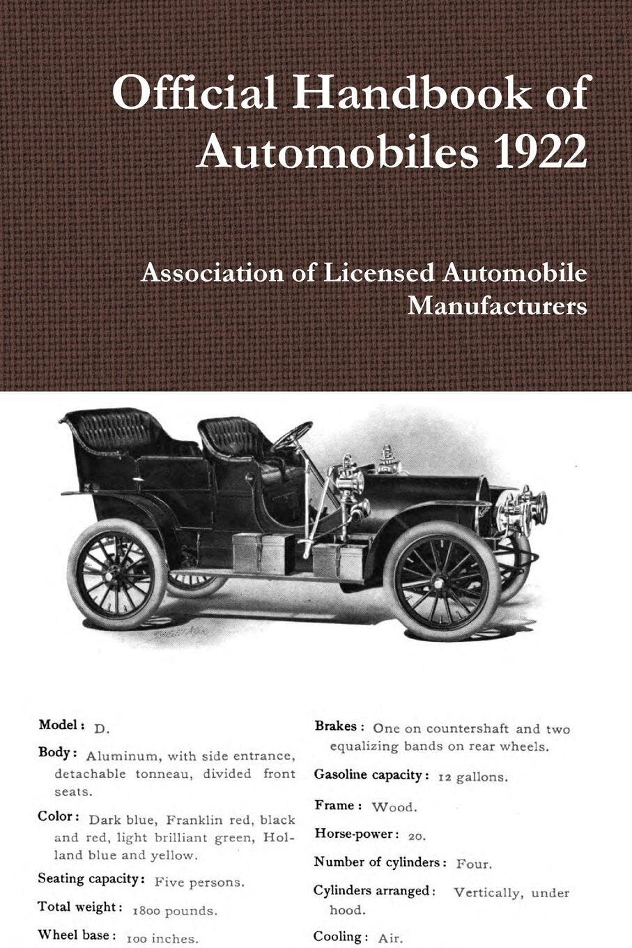 Official Handbook of Automobiles 1922