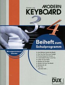 Modern Keyboard: Beiheft 3-4 zum Schulprogramm