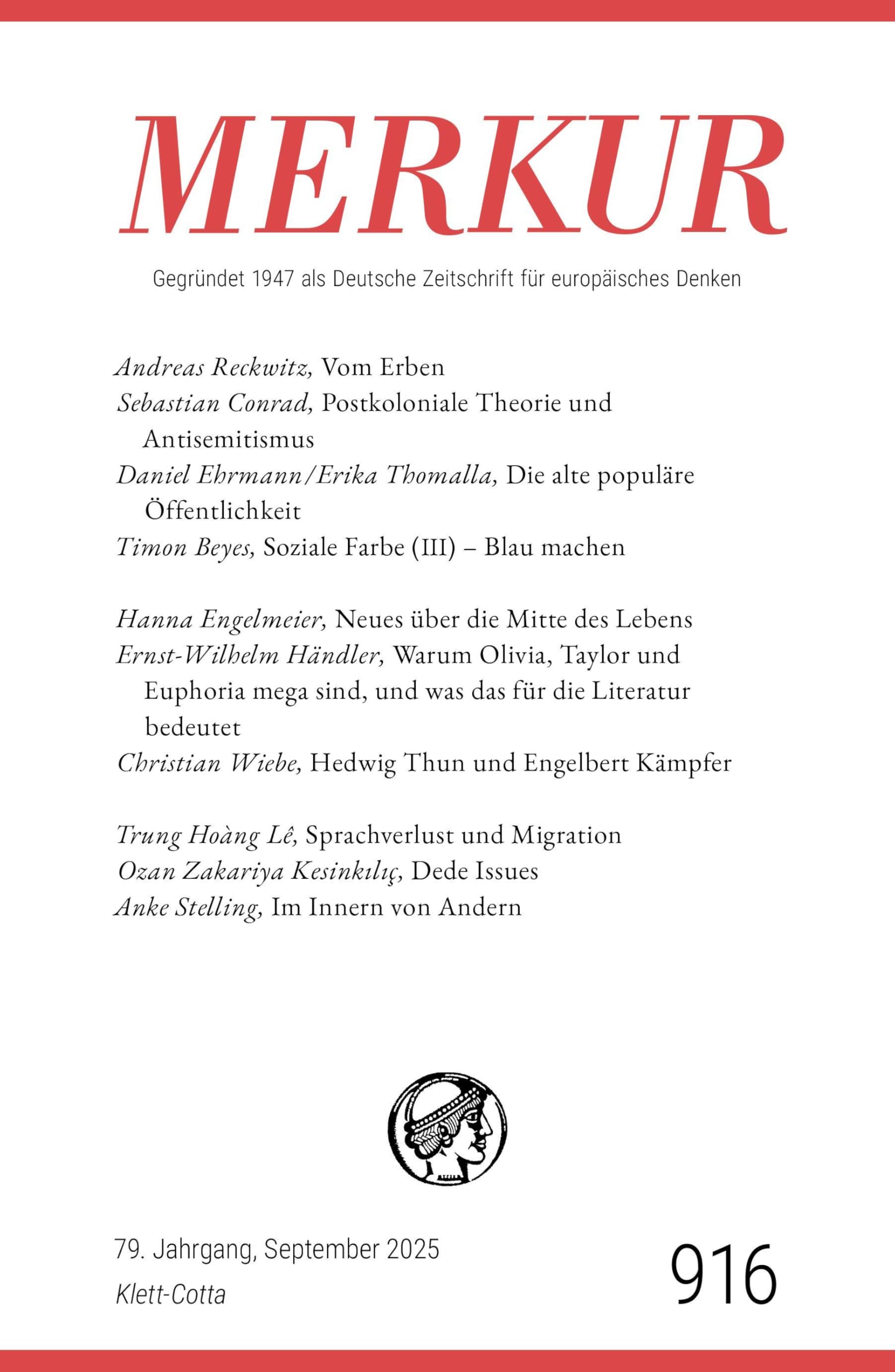 MERKUR 9/2025, Jg.79: Nr. 916, Heft 09, September 2025
