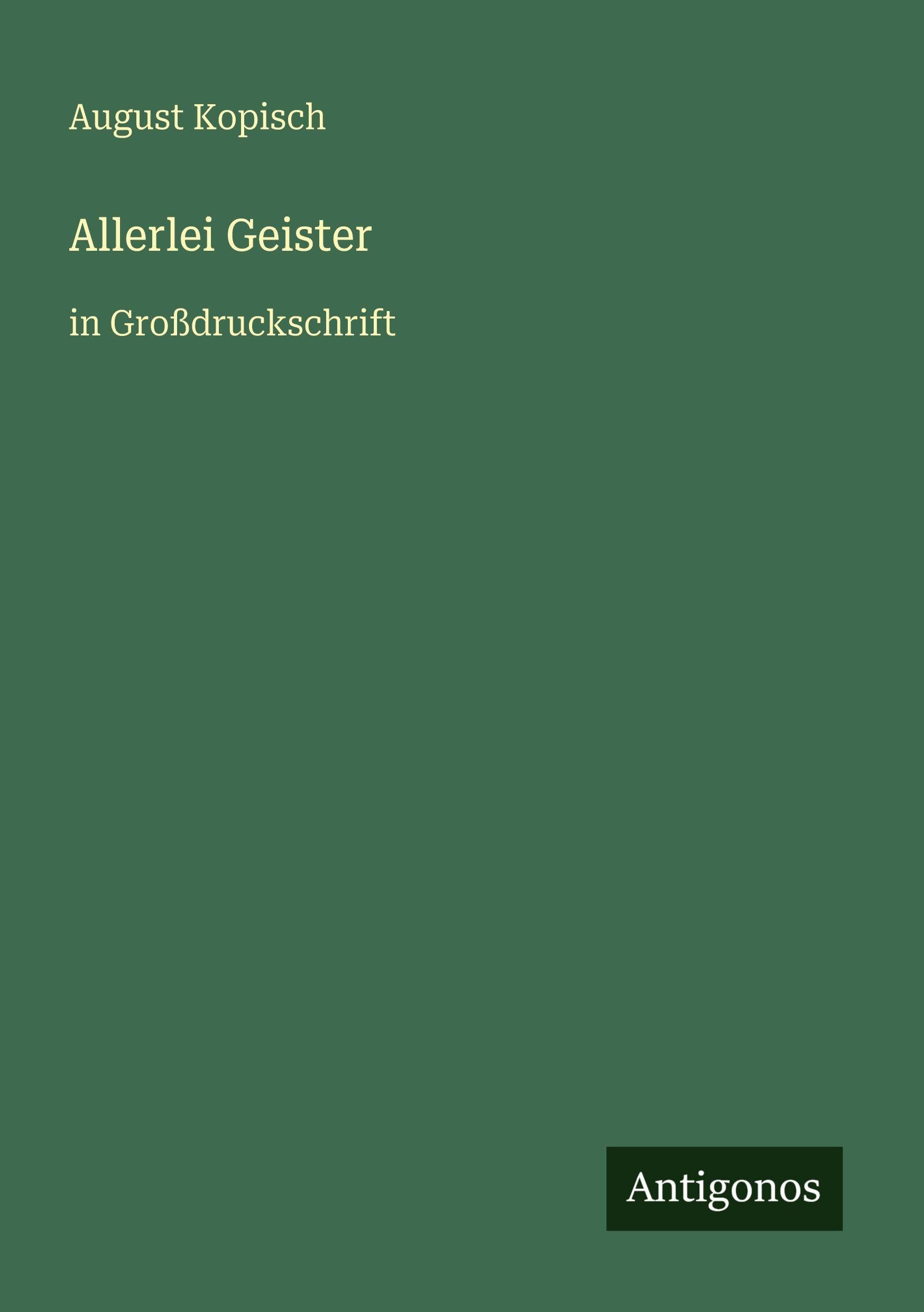 Allerlei Geister: in Großdruckschrift
