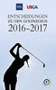 Entscheidungen zu den Golfregeln 2016-2017