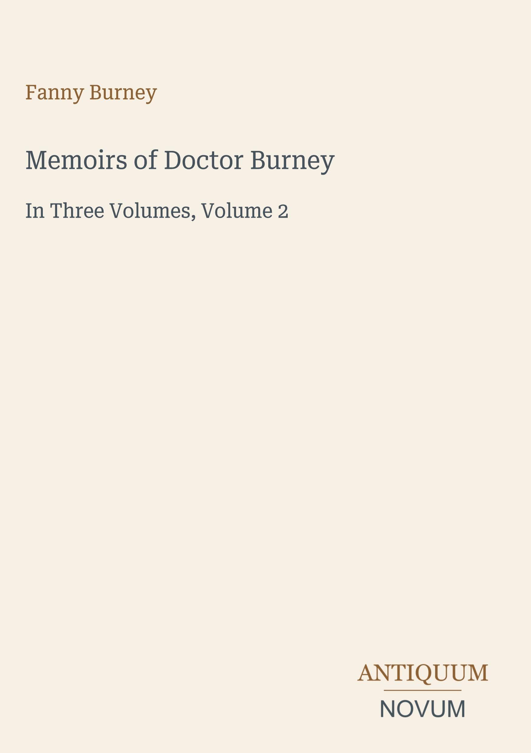 Memoirs of Doctor Burney