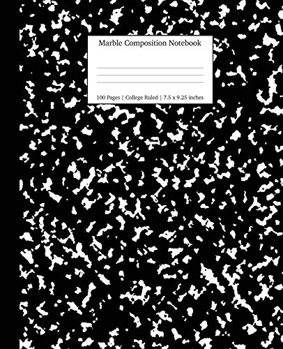Young Dreamers Press Marble Composition Notebook College Ruled, Black Marble Notebooks, School Supplies, Notebooks For School (Notebooks College Ruled, Band 1)