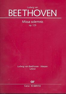 Missa solemnis D-Dur op.123 : für Soli, gem Chor und Orchester Klavierauszug