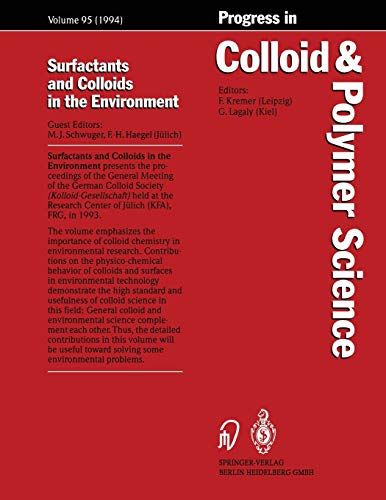 Surfactants and Colloids in the Environment (Progress in Colloid and Polymer Science, 95, Band 95)