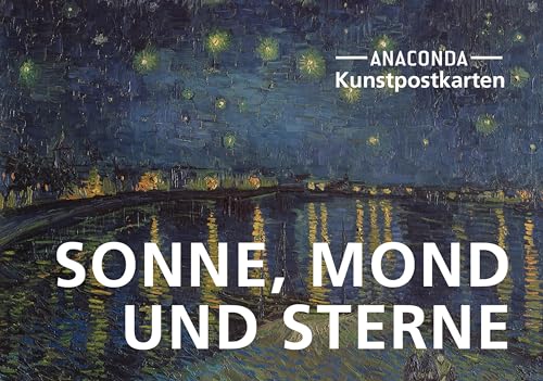 Die Buchhandlung in Oelde hat das Buch Postkarten-Set Sonne, Mond und Sterne: 18 Kunstpostkarten aus hochwertigem Karton. ca. 0,28€ pro Karte (Anaconda Postkarten, Band 80)