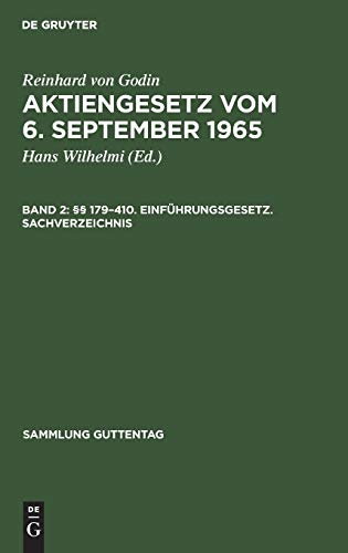 §§ 179–410. Einführungsgesetz. Sachverzeichnis (Sammlung Guttentag, 205, Band 205)