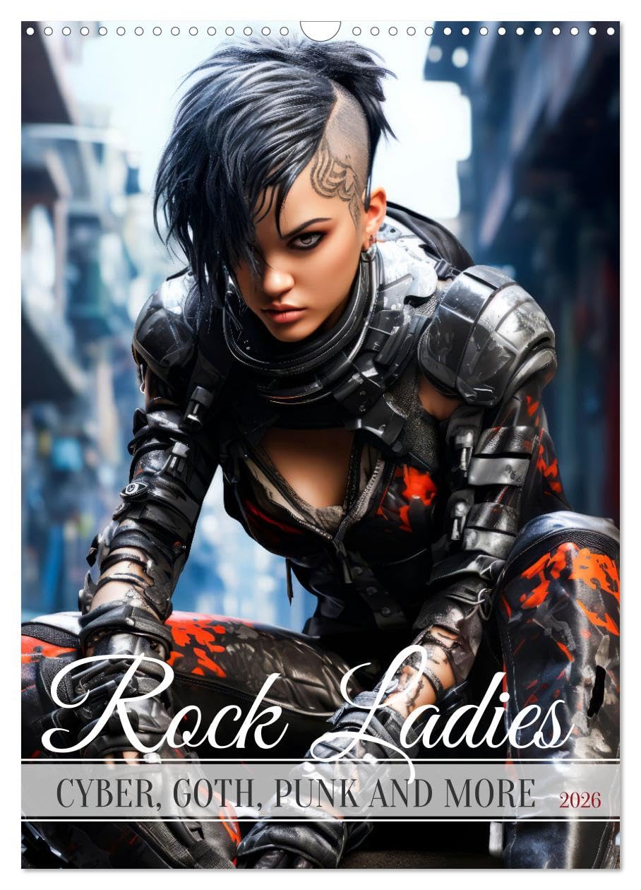 ROCK LADIES Cyber, goth, punk and more (Wall Calendar 2026 DIN A3 portrait), CALVENDO 12 Month Wall Calendar: Not just music, but a lifestyle