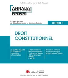 Droit constitutionnel : licence 1 : 2022-2023