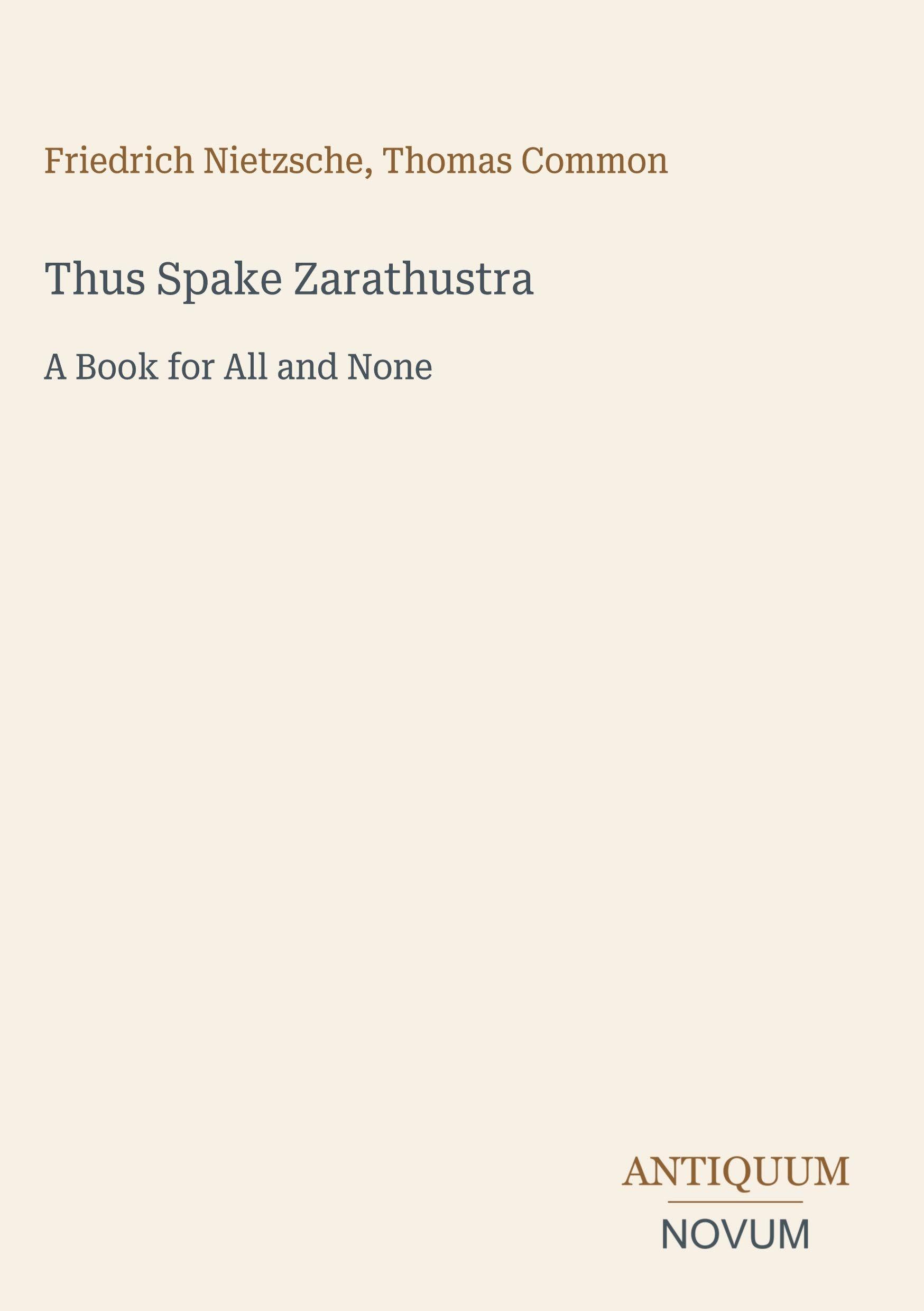 Thus Spake Zarathustra