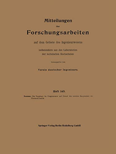 Mitteilungen über Forschungsarbeiten auf dem Gebiete des Ingenieurwesens