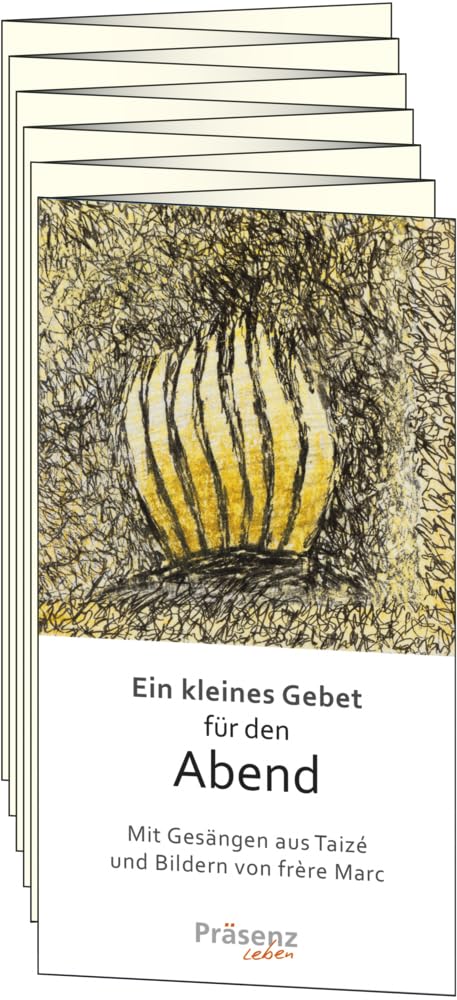 Ein kleines Gebet für den Abend: Leporello mit Bildern von Frère Marc