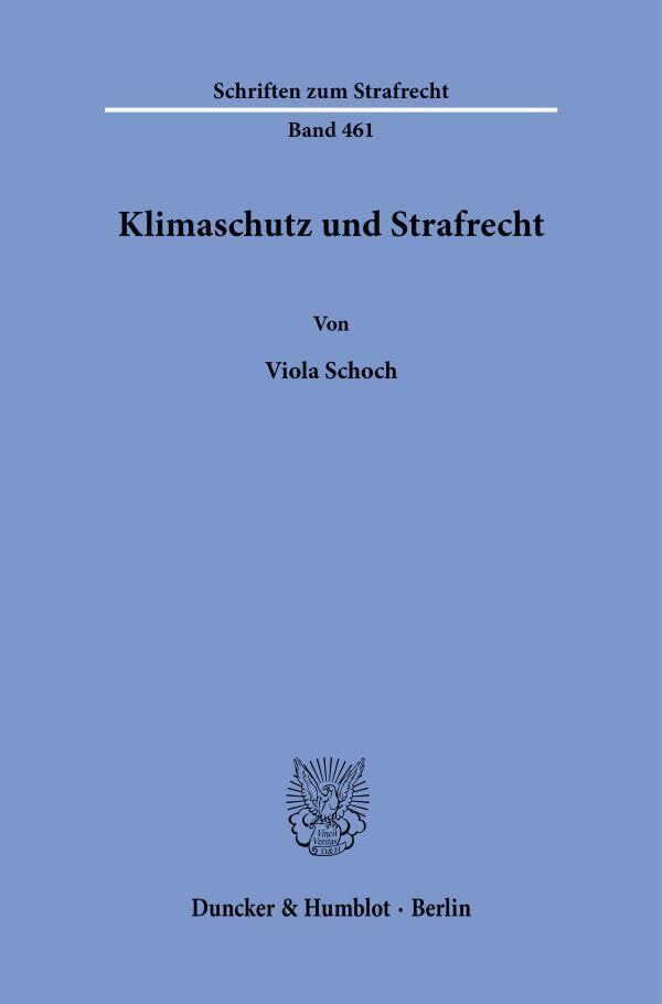 Klimaschutz und Strafrecht