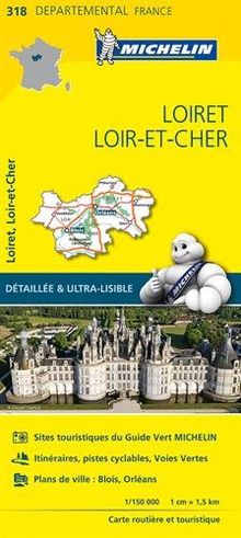 Carte Loiret, Loir-et-Cher Michelin
