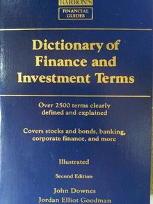 Dictionary of Financial and Investment Terms (Barron's Financial Guides)