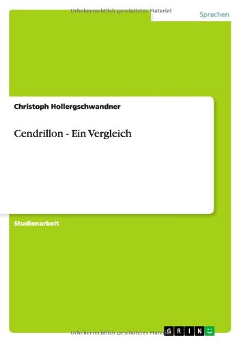 Cendrillon - Ein Vergleich