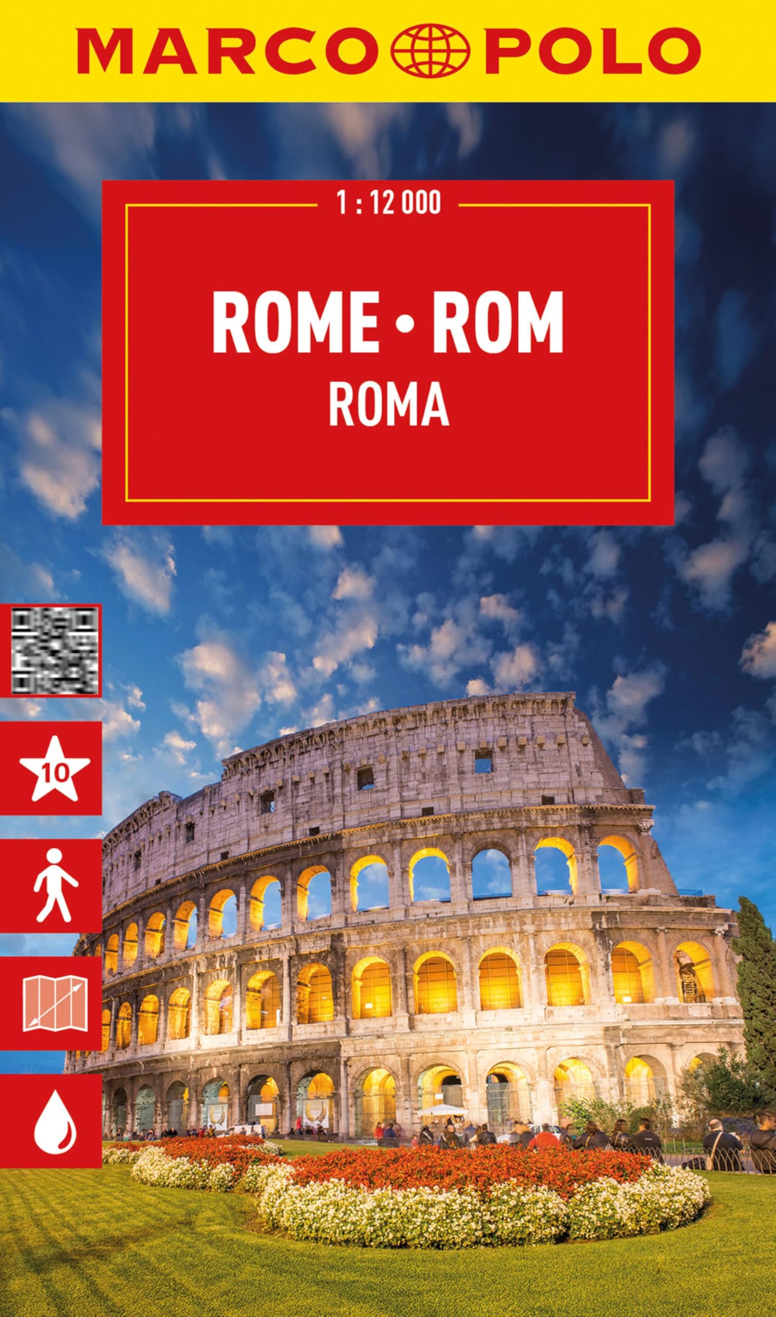 Marco Polo Verlag Marco Polo Cityplan Rom 1, 12.000, Pocket Size, detailed, Street Map Of Rome